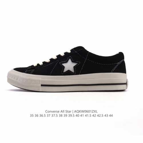Converse 低帮男女士运动鞋 匡威全明星复古 休闲百搭板鞋 经典透气皮革面慢跑鞋。这个系列是匡威最古老的系列了。是匡威品牌公司 8年成立以来就有的了。各路