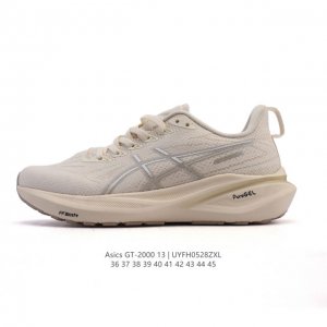 新品 亚瑟士Asics男女子稳定支撑跑步鞋 Gt-2000 13 黑色厚底增高运动老爹鞋 Asics Gt-2000 13是一款专为日常慢跑和长距离训练设计的跑