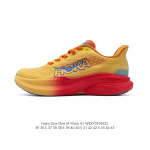 Hoka One One独特的竞训鞋,主打舒适软弹hokamach马赫6#竞速跑鞋 Hoka Mach 6 轻盈且富有弹性的舒适感！迄今为止最轻量灵敏的mach