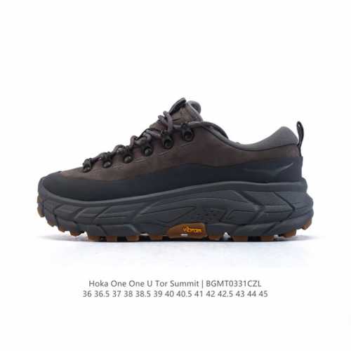 公司级 霍卡Hoka One One Tor Summit 2新配色大地飞越 男女跑鞋 厚底增高运动老爹鞋。在众多运动鞋品牌中，Hoka以其厚底设计独树一帜，成