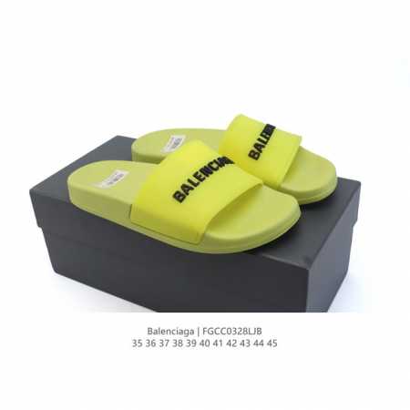 110 balenciaga/巴黎世家拖鞋 家居休闲拖鞋 沙滩拖鞋 男女鞋广东原产，采用Pu高密度防滑橡胶鞋底及3D立体Tpu光泽上盖材质，配置正确包装物及灰色 - 点击图像关闭