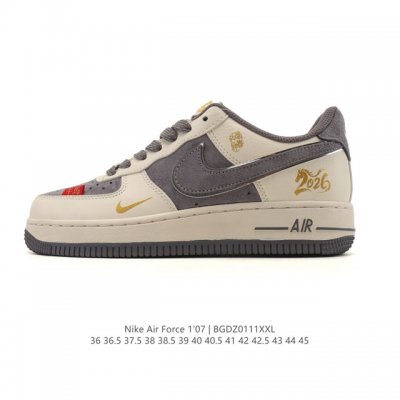 公司级 Af1耐克 Nike Air Force 1 ‘07 Low 空军一号 2026年新款 马年限定 厚底增高百搭运动板鞋 原楦头原纸板 打造纯正空军版型，