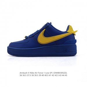 耐克 空军一号 Af1 低帮休闲板鞋 Ambush X Nk Air Force 7 Low Sp 空军一号联名标志性的Swoosh延伸至鞋跟之外，鞋舌和鞋垫上