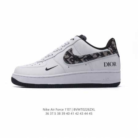 耐克Nike Air Force 1 Low 空军一号 Af1 2025年新款 小白鞋 迪奥联名 低帮百搭厚底增高休闲运动板鞋。柔软、弹性十足的缓震性能和出色的 - 点击图像关闭