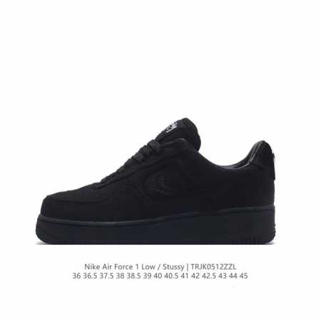 耐克 Stussy X Nike Air Force 1 '07 斯图西联名 空军一号厚底增高百搭运动板鞋，反光原楦头原纸板 打造纯正空军版型 外贸渠道 全掌内 - 点击图像关闭