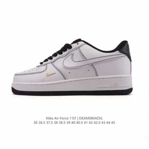 真标 耐克 Nike Air Force 1 '07 Low 空军一号含气垫 小白鞋 低帮百搭厚底增高休闲运动板鞋。柔软、弹性十足的缓震性能和出色的中底设计，横