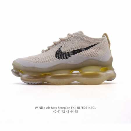 特价 耐克 Nike Air Max Scorpion Fk 气垫缓震运动鞋厚底增高男鞋。次世代气垫搭载全掌长气垫鞋款 而这样的配置，会带来过去所有 Air M - 点击图像关闭
