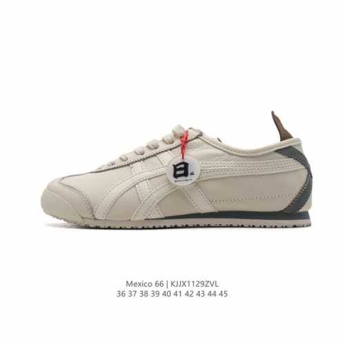 Asics 亚瑟士 男女鞋真标半码制 配足弓鞋垫 日产经典老牌-鬼塚虎 Onitsuka Tiger Mexico 66经典墨西哥系列复古经典百搭板鞋休闲运动鞋