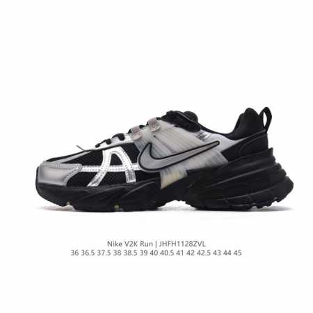 Nike 耐克 V2K Run 减震防滑 复古低帮运动跑步鞋 超火复古跑鞋，采用太空革组合呼吸网眼布鞋面材质，搭载正确4层组合底模，嵌入tpu加固稳定模块,双层 - 点击图像关闭