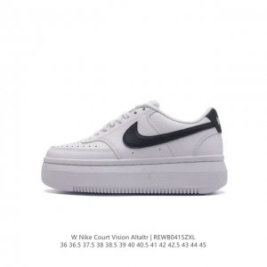 Nike耐克新款nike Court Vision Alta Ltr 厚底增高运动休闲板鞋。时尚设计，巧妙融合皮革材质搭配加高鞋底。出众篮球鞋外观搭配柔软鞋舌，