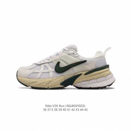 Nike 耐克 V2K Run 减震防滑 复古低帮运动跑步鞋 超火复古跑鞋，采用太空革组合呼吸网眼布鞋面材质，搭载正确4层组合底模，嵌入Tpu加固稳定模块,双层 - 点击图像关闭