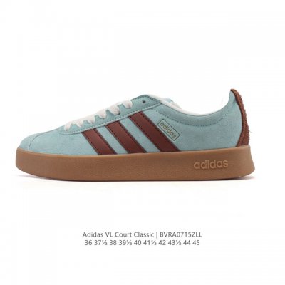 阿迪达斯 Adidas Vl Court Classic Shoes 运动休闲板鞋德训鞋 T头鞋 这款Adidas经典运动鞋，以经典造型塑就百搭风格。灵感源自A