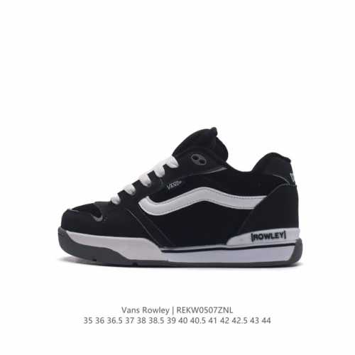 万斯 Vans Rowan 经典百搭 轻便舒适专业滑板鞋 鞋底处的小心机脚能很好的释放脚底压力 类型：男女鞋 尺码：35 36 36.5 37 38 38.5