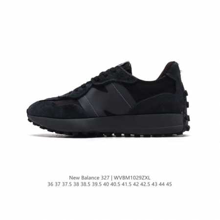 NB 新百伦 New Balance 327系列复古休闲运动慢跑鞋时尚男女运动鞋 以更纯粹的复古风格设计打造的全新造型 侧身还以解构设计，将 N 字标志以做旧压 - 点击图像关闭