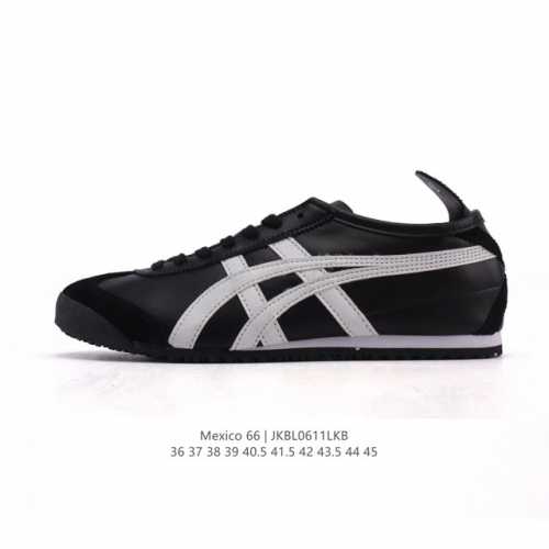 Asics 亚瑟士 女鞋真标半码制 配足弓鞋垫 日产经典老牌-鬼塚虎 Onitsuka Tiger Mexico 66经典墨西哥系列复古经典百搭板鞋休闲运动鞋慢