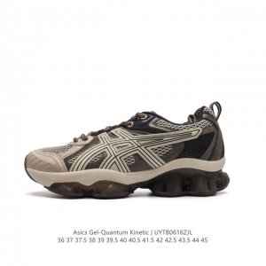 Asics 亚瑟士 Gel-Quantum Kinetic 男女士复古休闲运动鞋厚底增高老爹鞋。Asics Gel-Quantum Kinetic 运动鞋，网眼