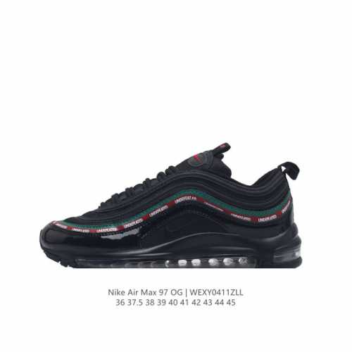 耐克nike休闲鞋 经典 气垫 Air Max 97 子弹气垫低帮运动鞋。Air Max '97 运动跑鞋以流线型鞋身和卓越科技为热爱运动的你造就全方位防护，强