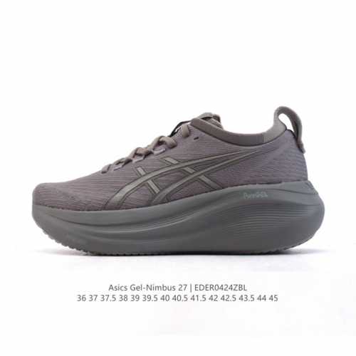 公司级 新品 Asics亚瑟士升级Gel-Nimbus 27男女款跑鞋透气缓震回弹跑鞋N27跑步鞋该鞋款专为提高跑者舒适度和运动表现而设计，搭载了新型鞋面材料和