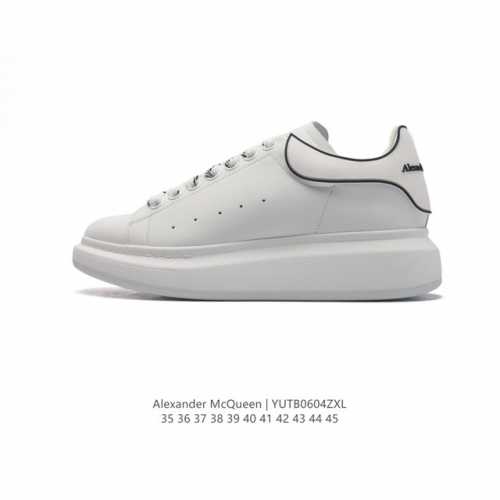 Alexandermcqueen 亚历山大 麦昆mcq 运动小白鞋厚底增高闪尾光滑牛皮平底鞋休闲鞋 时尚女板鞋潮运动鞋 ，火爆到大街小巷无人不知，无人不晓的境界