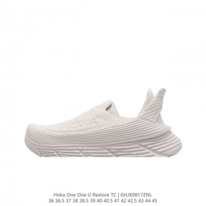 hoka One One Restore 弹性舒适减震防滑 低帮 涉溪鞋 休闲跑步鞋 男女同款 一脚蹬 沙滩凉拖鞋。简评一下：1.做工：很细致，没发现溢胶、线头