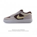 公司级 耐克Nike Sb Force 58 运动滑板鞋。这是一款将前沿创新带入街头的单品，它具有硫化杯底，具有出色的耐用性和灵活性。使用柔软皮革和帆布拼接，在