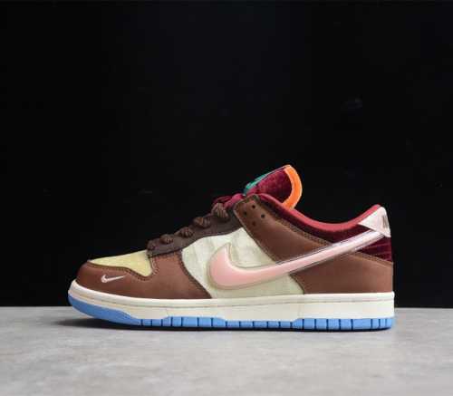 Social Status x NK Dunk Mid Chocolate Milk 全新联名款 果冻勾 休闲板鞋 巧克力奶茶 棕黄红 DJ1173-700