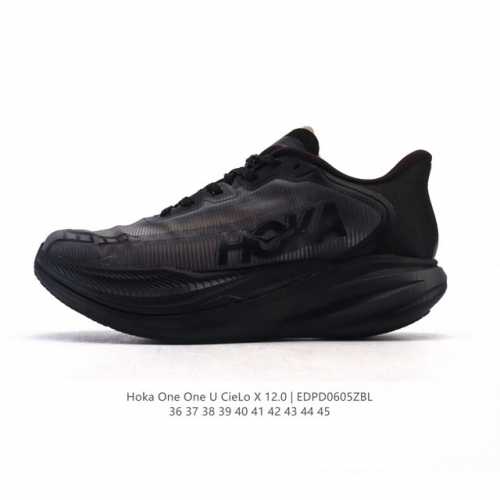新品公司级 Hokaoneone男女春季竞速跑步鞋Cielox1 马拉松专业跑步鞋Hoka运动跑鞋Cielo X1 定位马拉松破3选手。上下两层双密度Peba泡