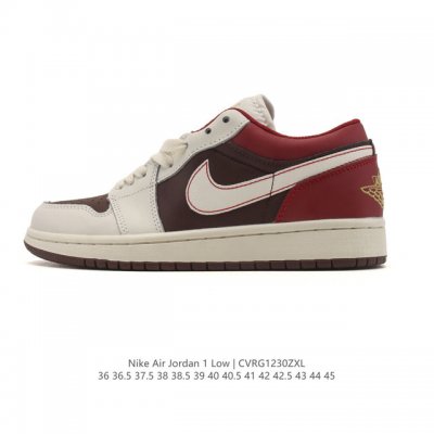 耐克 乔丹Air Jordan 1 Low Aj1 乔1 乔丹1代Aj1 低帮复古文化休闲运动篮球鞋。该鞋款从 1985 年元年款汲取设计灵感，焕新演绎简约经典