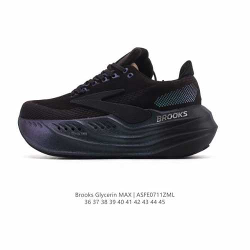 新品公司级 布鲁克斯 Glycerin Max 超级甘油:舒适的增高神器！Brooks Glycerin Max是一款极具突破性的顶级缓震运动跑鞋，由百年专业跑