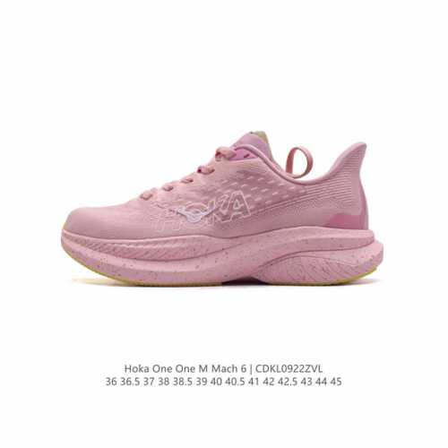 公司级 Hoka One One独特的竞训鞋,主打舒适软弹hokamach马赫6#竞速跑鞋 Hoka Mach 6 轻盈且富有弹性的舒适感！迄今为止最轻量灵敏的