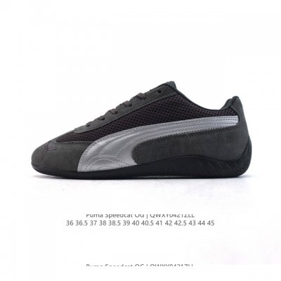 puma Speedca Og 彪马极速赛车系列低帮德训风拼接复古百搭休闲运动赛车鞋 鞋款从80、90年代赛车手所穿的防火赛车鞋为原型，鞋身线条模仿了赛车的流线