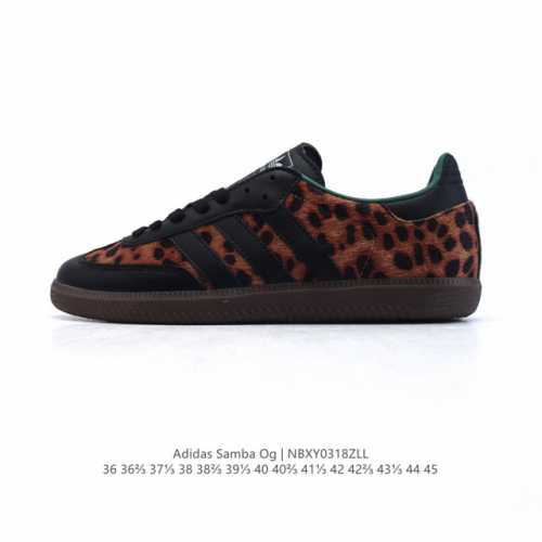 130 【真标】阿迪达斯 德训鞋 Adidas Originals Samba Og Shoes 经典运动鞋小白鞋「T头鞋」豹纹男女鞋 彰显休闲摩登风情的时尚经