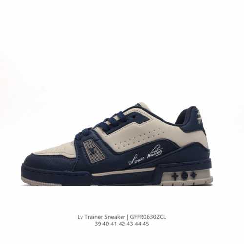 LV路易威登Louis Vuitton Trainer Sneaker Low休闲运动文化百搭篮球板鞋 码数：39-45 编码：GFFR0630ZCL
