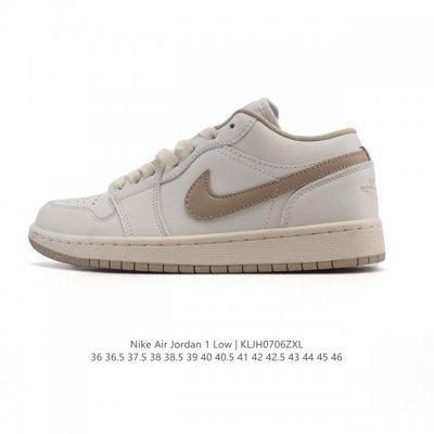 公司级 头层皮 耐克 乔丹Air Jordan 1 Low Aj1 乔1 乔丹1代Aj1 低帮复古文化休闲运动篮球鞋。从1985 年面世的元年款汲取设计灵感，采