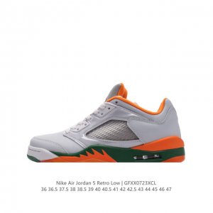 耐克 Nike Air Jordan 5 Retro 低帮 乔丹之子 Aj5 乔丹5代 Aj5 乔5 乔丹5 低邦 乔丹篮球运动鞋 低帮复古休闲文化篮球鞋。后跟