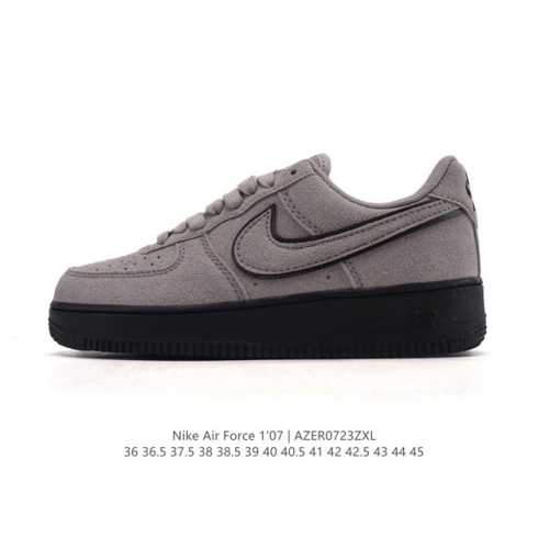 真标 耐克 Nike Air Force 1 '07 Low 空军一号含气垫 小白鞋 低帮百搭厚底增高休闲运动板鞋。柔软、弹性十足的缓震性能和出色的中底设计，横
