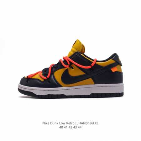 耐克 Nike Dunk Low Retro 运动鞋 mlb联名款复古板鞋 解构绑带 双鞋带。作为 80 年代经典篮球鞋款，起初专为硬木球场打造，后来成为席卷街 - 点击图像关闭
