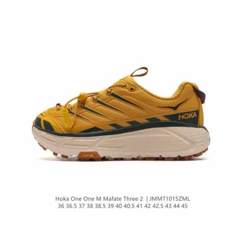 公司级 Hoka One One Mafate Three 2 男女子跑步鞋 越野跑新配色！采用 Mafate Speed 2 缓冲性良好的底部单元，搭载有快速