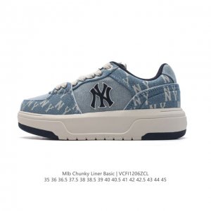 Mlb Chunky Liner Basic 人气单品学长鞋系列轻量增高厚底百搭休闲运动板鞋 男女轻便胶鞋 高级街头休閒品牌鞋。Mlb Chunky Liner