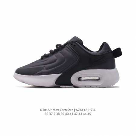 耐克 Nike Air Max Correlate 气垫缓震耐磨运动鞋时尚潮流休闲透气跑步鞋，选用网眼鞋面，脚感舒适透气。鞋舌、鞋侧及后跟处饰有品牌标识，简约大 - 点击图像关闭