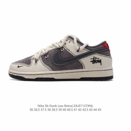 公司级 耐克 Nike Dunk Low Retro 运动鞋复古板鞋 解构绑带 双鞋带。作为 80 年代经典篮球鞋款，起初专为硬木球场打造，后来成为席卷街头的时 - 点击图像关闭