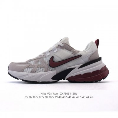 公司级 Nike 耐克 V2K Run 减震防滑 复古低帮运动跑步鞋 超火复古跑鞋，采用太空革组合呼吸网眼布鞋面材质，搭载正确4层组合底模，嵌入Tpu加固稳定模