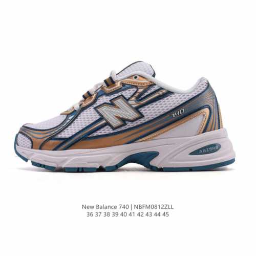 New Balance Mr740 Nb新百伦系列复古老爹风休闲运动慢跑鞋。采用轻质牛剖革拼接透气网眼衬垫织物鞋面材质 T-Beam大底提供足步弓支撑 保持步态
