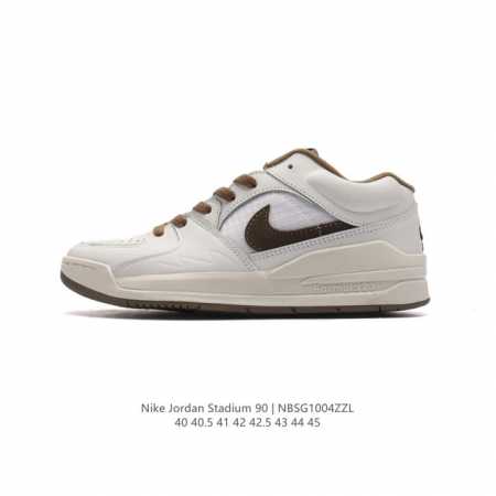 真标 耐克男士运动板鞋 Nike Air Jordan Stadium 90 Stadium 乔丹 Aj 90 篮球鞋。Jordan Stadium 90充满了 - 点击图像关闭