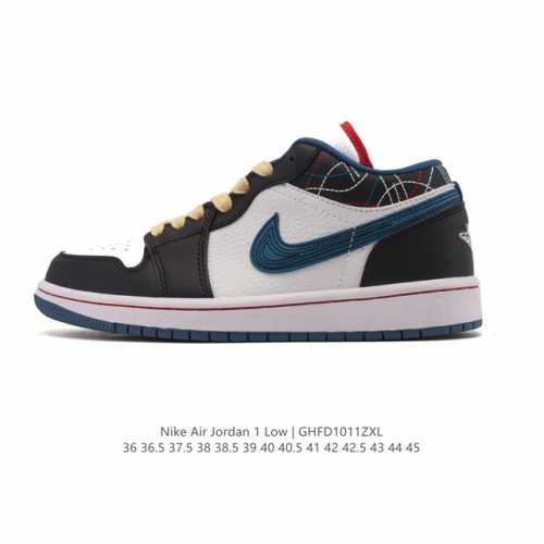 耐克 乔丹Air Jordan 1 Low Aj1 乔1 乔丹1代Aj1 低帮复古文化休闲运动篮球鞋。该鞋款从 1985 年元年款汲取设计灵感，焕新演绎简约经典