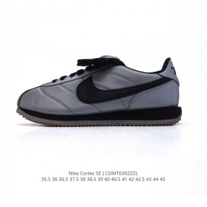 140 耐克/Nike Cortez Leather 阿甘复古初代皮革运动慢跑鞋。Nike Classic Cortez 鞋款是 Nike 元年款跑步鞋，由比尔