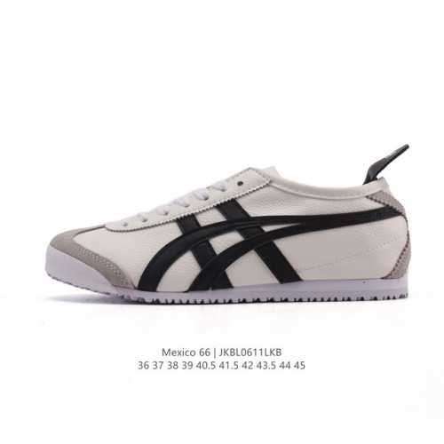 Asics 亚瑟士 女鞋真标半码制 配足弓鞋垫 日产经典老牌-鬼塚虎 Onitsuka Tiger Mexico 66经典墨西哥系列复古经典百搭板鞋休闲运动鞋慢