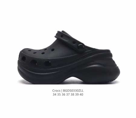 Crocs 沙滩洞洞鞋 女休闲厚底增高凉拖鞋 卡骆驰杨幂同款 厚底增高凸显大长腿沙滩鞋 选择尺码时 建议选大一码 脚感更舒适 这款没有鞋盒 类型 女鞋 尺码 3 - 点击图像关闭