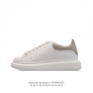 alexandermcqueen 亚历山大 麦昆mcq 运动小白鞋厚底增高闪尾光滑牛皮平底鞋休闲鞋 时尚男女板鞋潮运动鞋 ，火爆到大街小巷无人不知，无人不晓的境