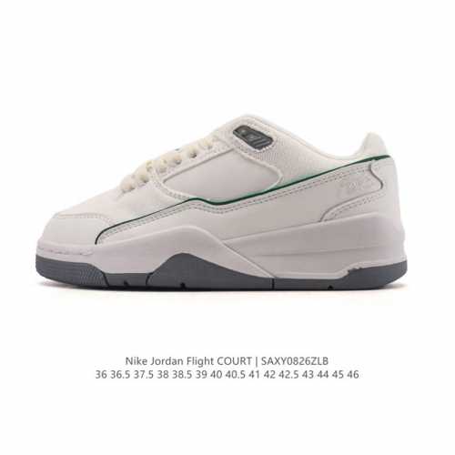 新品公司级 耐克 Nike 乔丹 Jordan Flight Court 时尚休闲 防滑耐磨 低帮运动鞋 复古篮球鞋 男女同款 Jordan 新鞋型 又来了！新